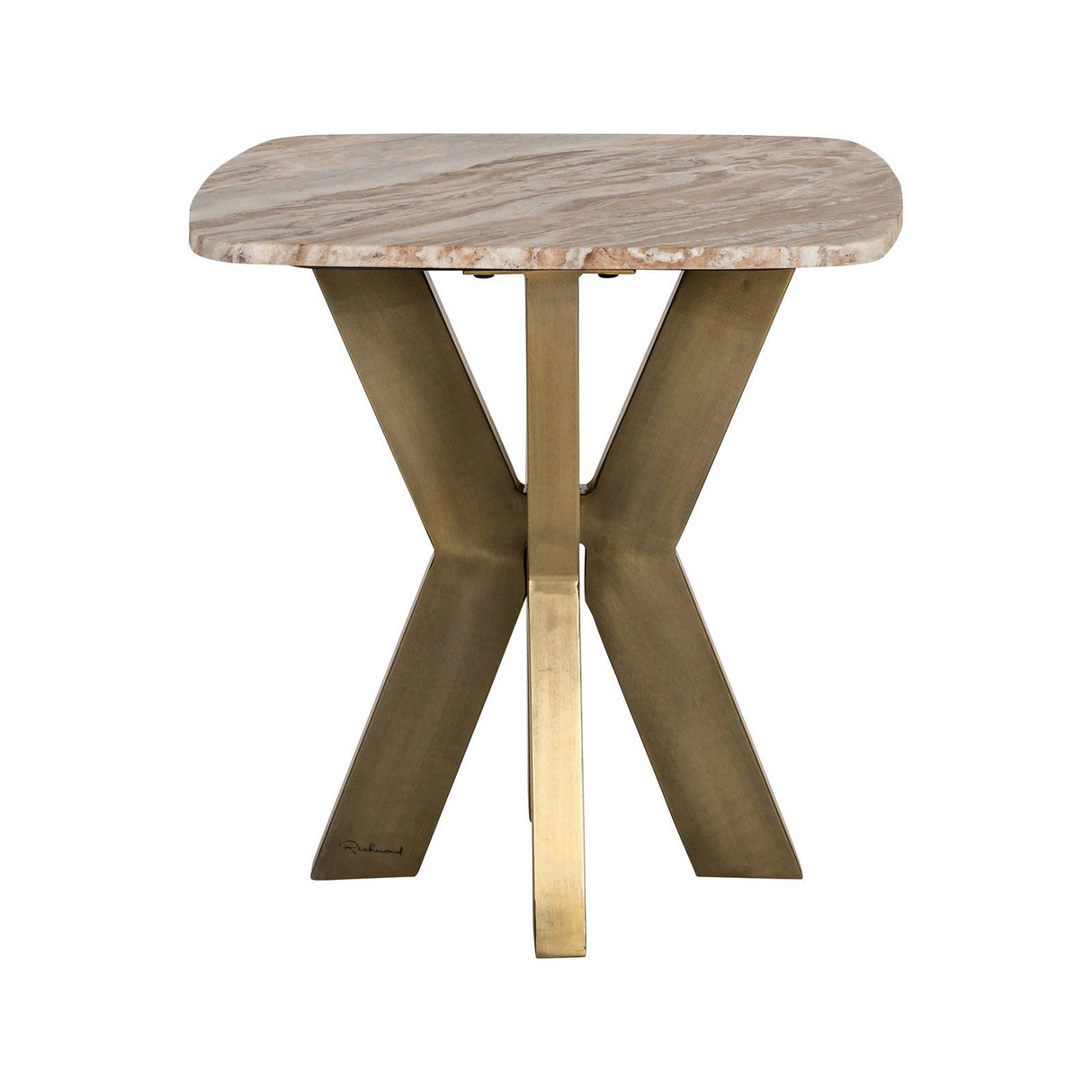 Beistelltisch Bottega aus Toronto-Marmor in Blush beige, 55x55x56 cm von Richmond Interiors – Produktbild 2