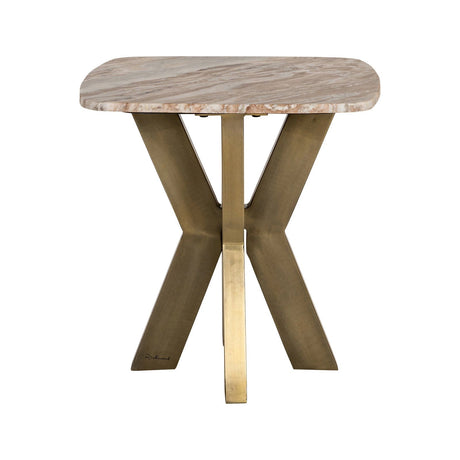 Beistelltisch Bottega aus Toronto-Marmor in Blush beige, 55x55x56 cm von Richmond Interiors – Produktbild 2