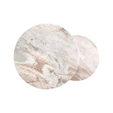 Beistelltisch Bottega aus Toronto-Marmor und Eisen in blush beige als 2er-Set, 45x45x58 cm von Richmond Interiors – Bild 4