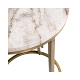 Beistelltisch Bottega aus Toronto-Marmor und Eisen in blush beige als 2er-Set, 45x45x58 cm von Richmond Interiors – Bild 6
