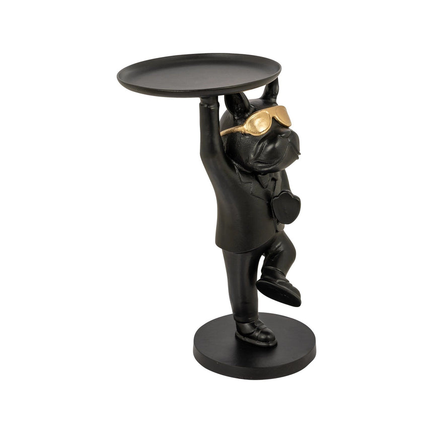 Beistelltisch Bullie aus Aluminium in schwarz, 65x33x65 cm von Richmond Interiors – Bild 1