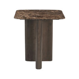 Beistelltisch Castello aus Eichenholz mit Emperador-Marmorplatte in rauchanthrazit, 50x50x55 cm von Richmond Interiors – Bild 3