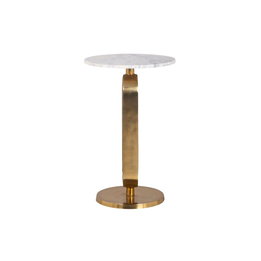 Beistelltisch Celine aus Banswara-Marmor in brushed gold, 40x40x61 cm von Richmond Interiors – Produktbild 2