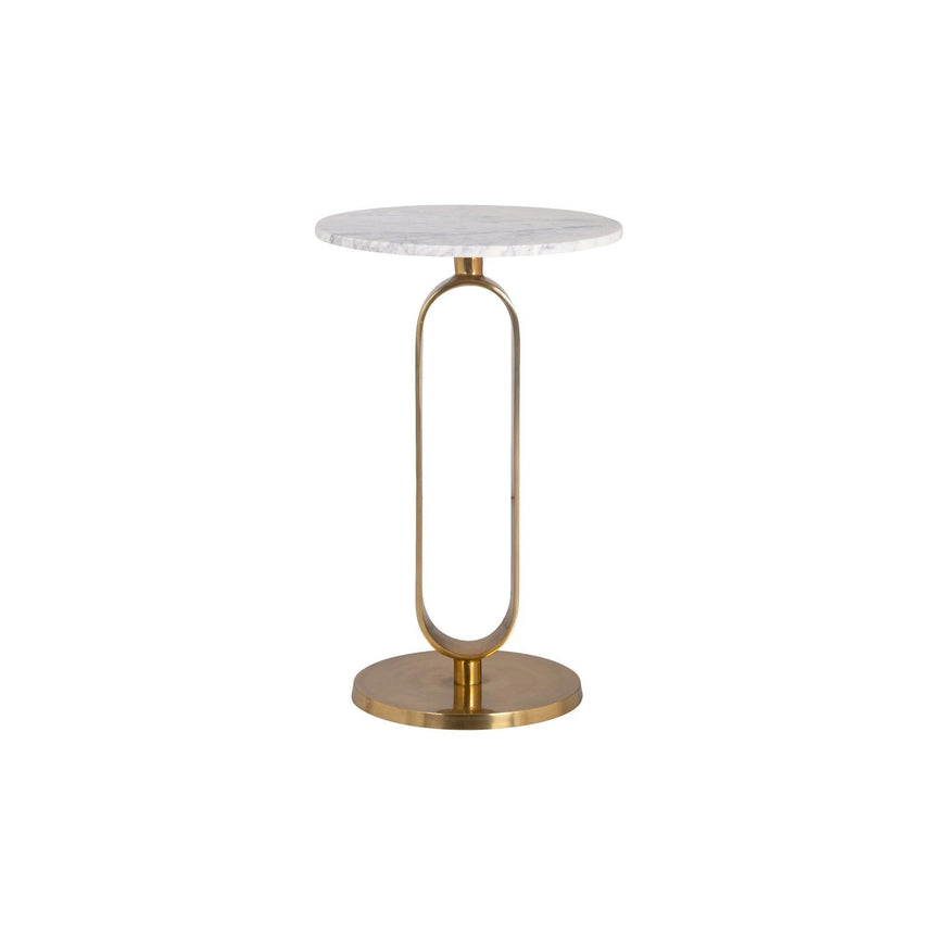 Beistelltisch Celine aus Banswara-Marmor in brushed gold, 40x40x61 cm von Richmond Interiors – Produktbild 4