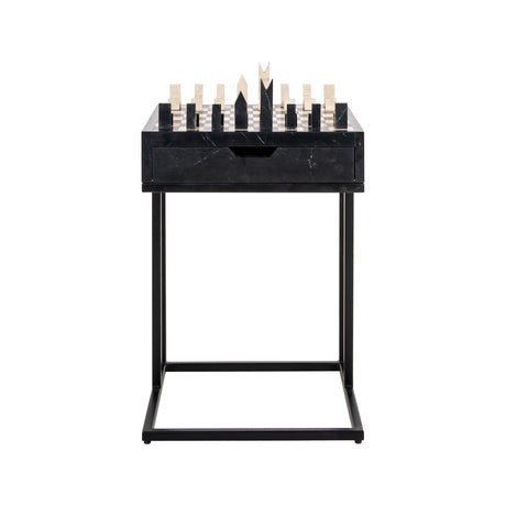 Beistelltisch Davos aus Dyna-Marmor in schwarz, 44x44x62 cm von Richmond Interiors – Produktbild 2