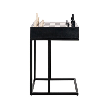 Beistelltisch Davos aus Dyna-Marmor in schwarz, 44x44x62 cm von Richmond Interiors – Produktbild 3