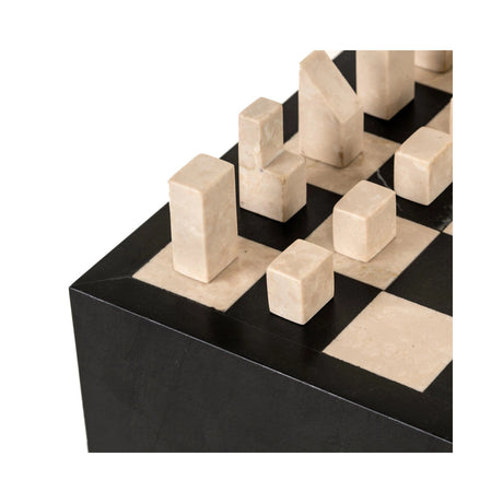 Beistelltisch Davos aus Dyna-Marmor in schwarz, 44x44x62 cm von Richmond Interiors – Produktbild 6