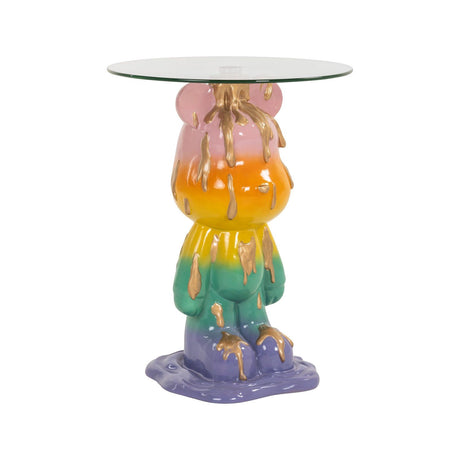 Beistelltisch Ebba mit Glas mehrfarbig, 48x48x62 cm von Richmond Interiors – Produktbild 1