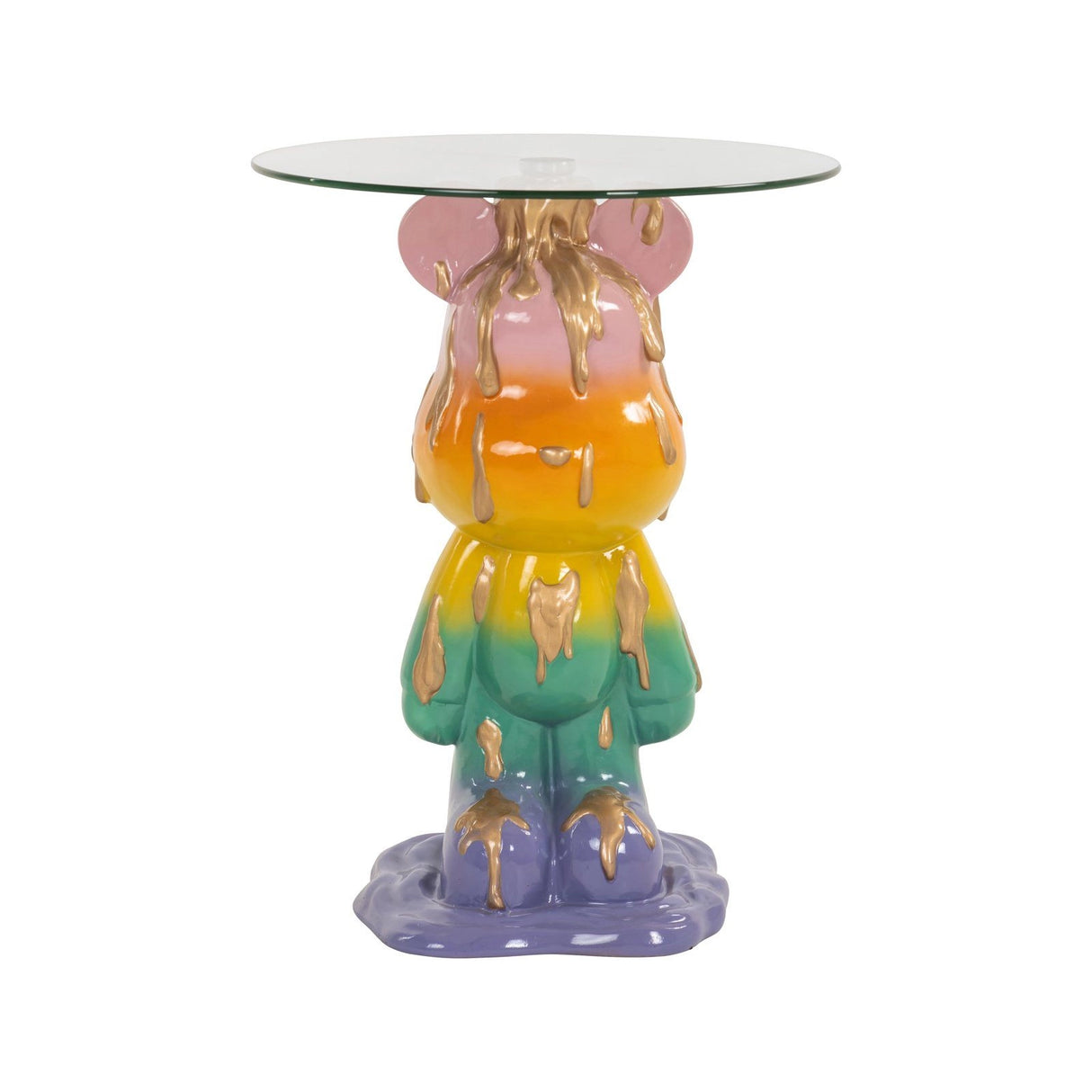 Beistelltisch Ebba mit Glas mehrfarbig, 48x48x62 cm von Richmond Interiors – Produktbild 2