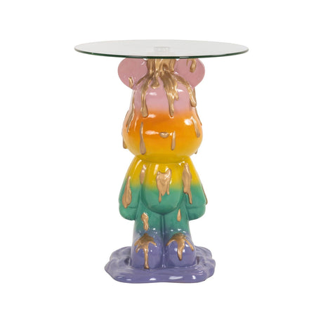 Beistelltisch Ebba mit Glas mehrfarbig, 48x48x62 cm von Richmond Interiors – Produktbild 2