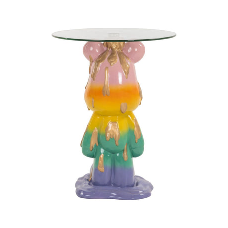 Beistelltisch Ebba mit Glas mehrfarbig, 48x48x62 cm von Richmond Interiors – Produktbild 4