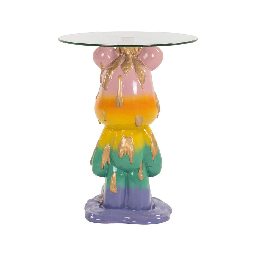 Beistelltisch Ebba mit Glas mehrfarbig, 48x48x62 cm von Richmond Interiors – Produktbild 4