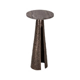 Beistelltisch Eldora aus Aluminium und Travertin in bronze, 25x25x53 cm von Richmond Interiors – Bild 1