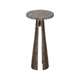 Beistelltisch Eldora aus Aluminium und Travertin in bronze, 25x25x53 cm von Richmond Interiors – Bild 3