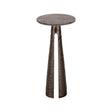 Beistelltisch Eldora aus Aluminium und Travertin in bronze, 30x30x63 cm von Richmond Interiors – Bild 1