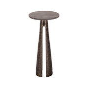 Beistelltisch Eldora aus Aluminium und Travertin in bronze, 30x30x63 cm von Richmond Interiors – Bild 1