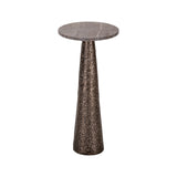 Beistelltisch Eldora aus Aluminium und Travertin in bronze, 30x30x63 cm von Richmond Interiors – Bild 4