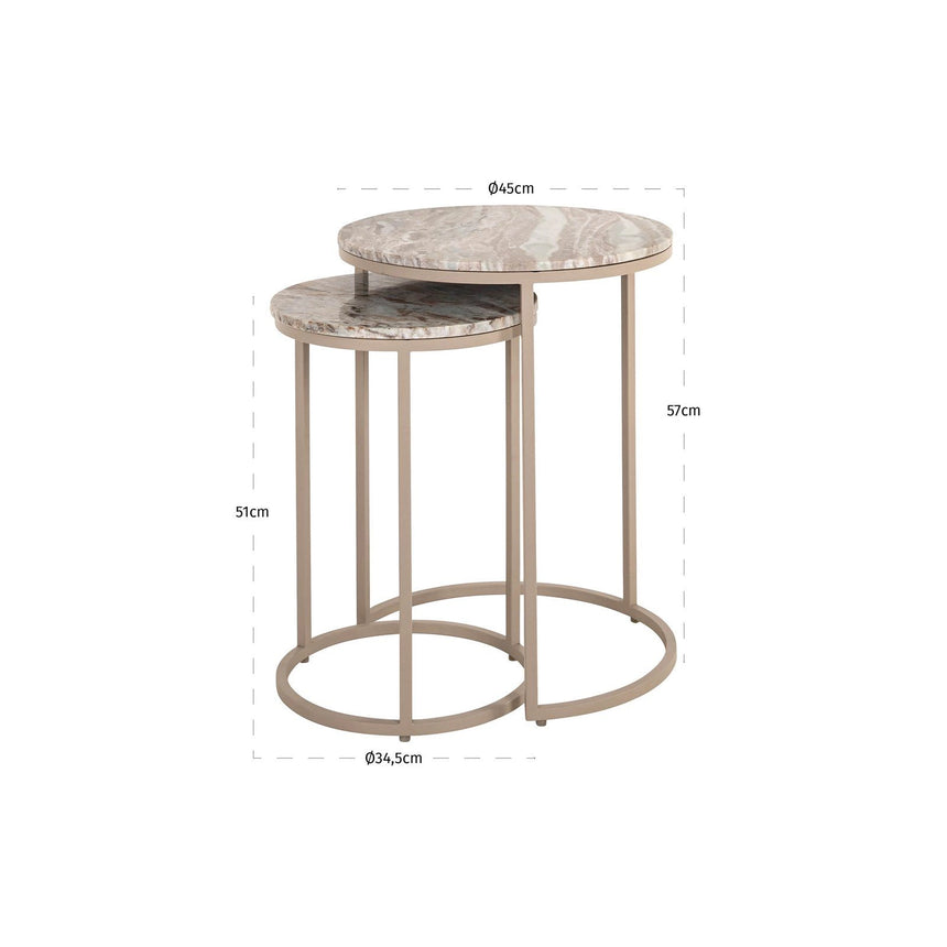 Beistelltisch Fairfax clay (Set of 2) von Richmond Interiors – Produktbild 6