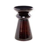Beistelltisch Gordes aus Glas und Aluminium in braun, 33x33x52 cm von Richmond Interiors – Bild 1