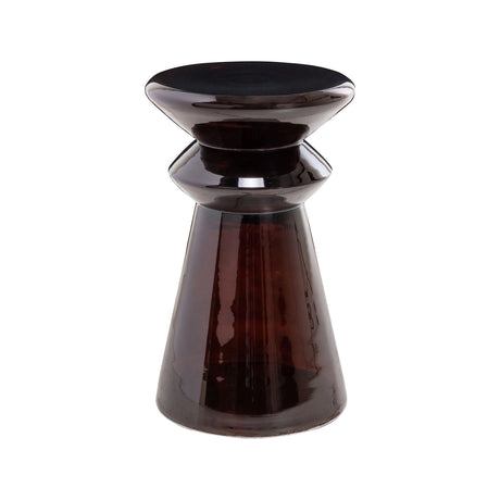Beistelltisch Gordes aus Glas und Aluminium in braun, 33x33x52 cm von Richmond Interiors – Bild 1