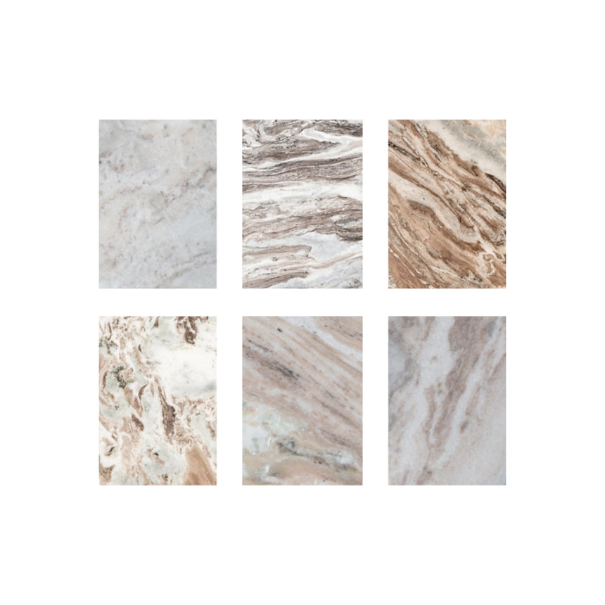 Beistelltisch Oberoy aus Toronto-Marmor und Mangoholz in Blush beige, 45x45x56 cm von Richmond Interiors – Produktbild 5
