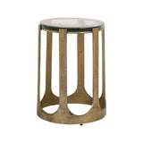 Beistelltisch Rixo mit Glas in gold, 37x37x52 cm von Richmond Interiors – Produktbild 1