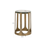Beistelltisch Rixo mit Glas in gold, 37x37x52 cm von Richmond Interiors – Produktbild 5
