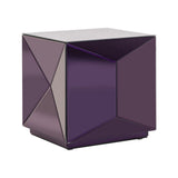 Beistelltisch Shifra aus Spiegelglas in lila, 39,5x39,5x40 cm von Richmond Interiors – Bild 1