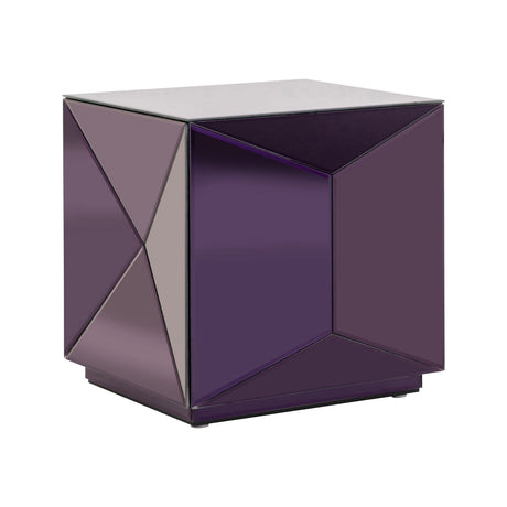 Beistelltisch Shifra aus Spiegelglas in lila, 39,5x39,5x40 cm von Richmond Interiors – Bild 1