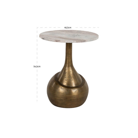 Beistelltisch Sia aus Toronto-Marmor in Blush beige, 46,5x46,5x54,5 cm von Richmond Interiors – Produktbild 6