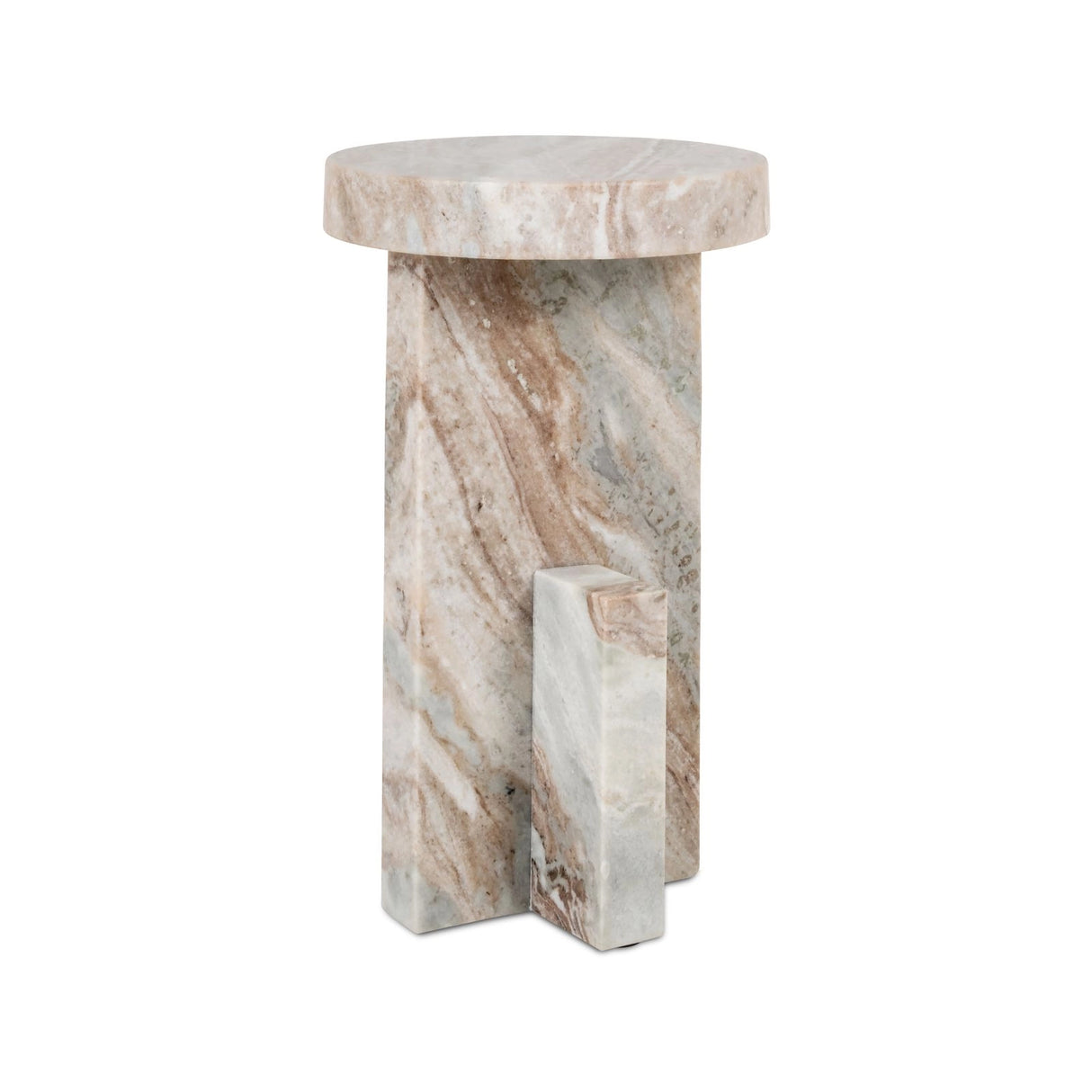 Beistelltisch Sion aus Toronto-Marmor in Blush beige, 30,5x30,5x51 cm von Richmond Interiors – Bild 1