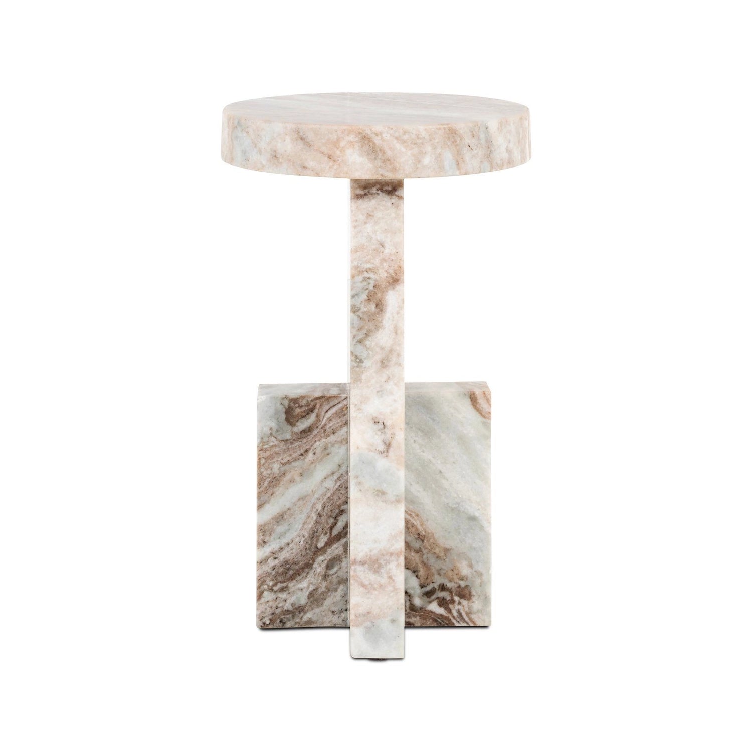 Beistelltisch Sion aus Toronto-Marmor in Blush beige, 30,5x30,5x51 cm von Richmond Interiors – Bild 2