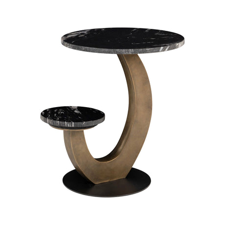 Beistelltisch Tibby aus Atlanta-Marmor in schwarz, 58x50x57,5 von Richmond Interiors – Produktbild 1