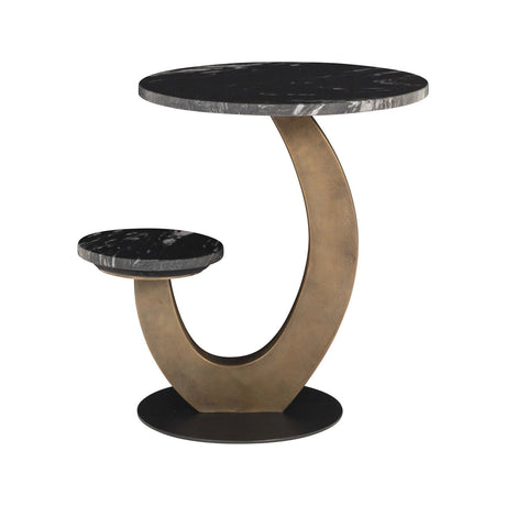Beistelltisch Tibby aus Atlanta-Marmor in schwarz, 58x50x57,5 von Richmond Interiors – Produktbild 2