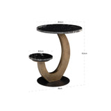 Beistelltisch Tibby aus Atlanta-Marmor in schwarz, 58x50x57,5 von Richmond Interiors – Produktbild 7