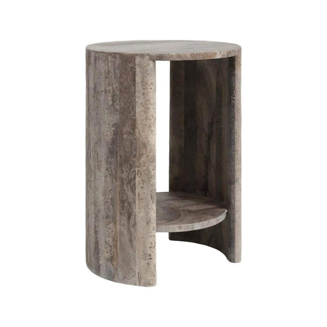 Beistelltisch Westin aus Travertin in grau, 40x40x55 cm von Richmond Interiors – Bild 1