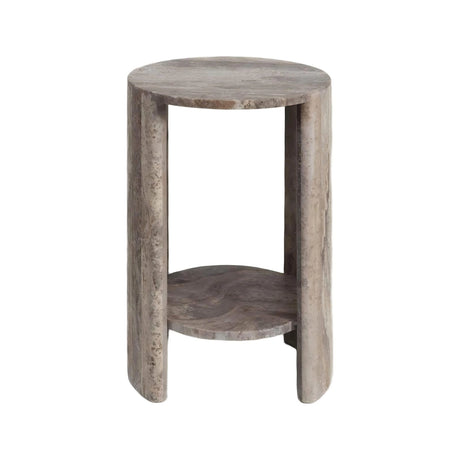 Beistelltisch Westin aus Travertin in grau, 40x40x55 cm von Richmond Interiors – Bild 2