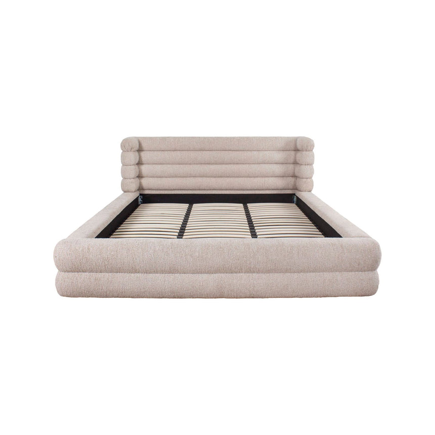 Bett Obidis mit Stauraum in natural linear für Matratzen 180x210 cm, ohne Matratze, 219x245x101 cm von Richmond Interiors – Bild 4