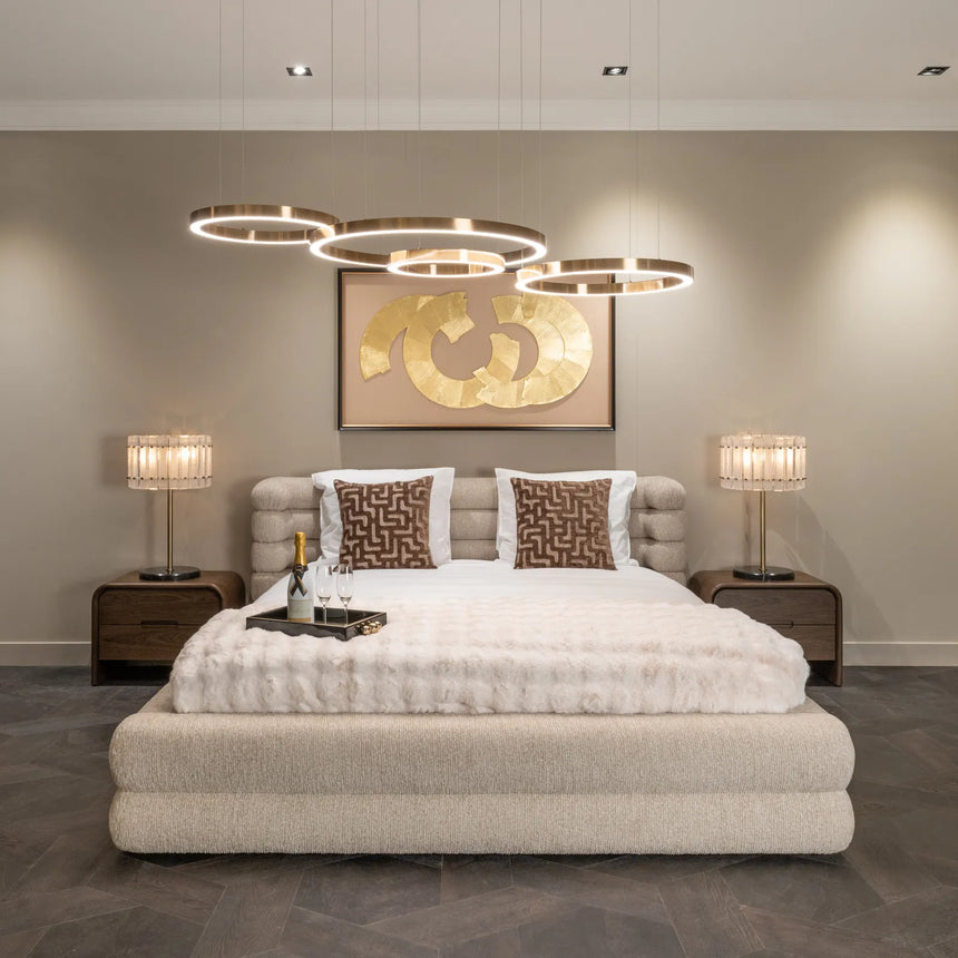 Bett Obidis mit Stauraum in natural linear für Matratzen 180x210 cm, ohne Matratze, 219x245x101 cm von Richmond Interiors – Bild 7
