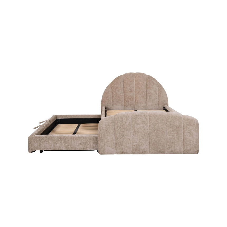 Bett Pixie 120x200 cm mit Ausziehbett in clay chenille, 138x220x110 cm von Richmond Interiors – Bild 4