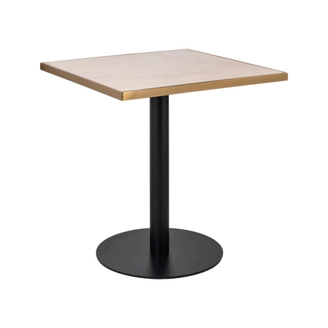 Bistrotisch Brazza aus Edelstahl und Marmorimitat in beige, 70x70x75 cm von Richmond Interiors – Bild 1