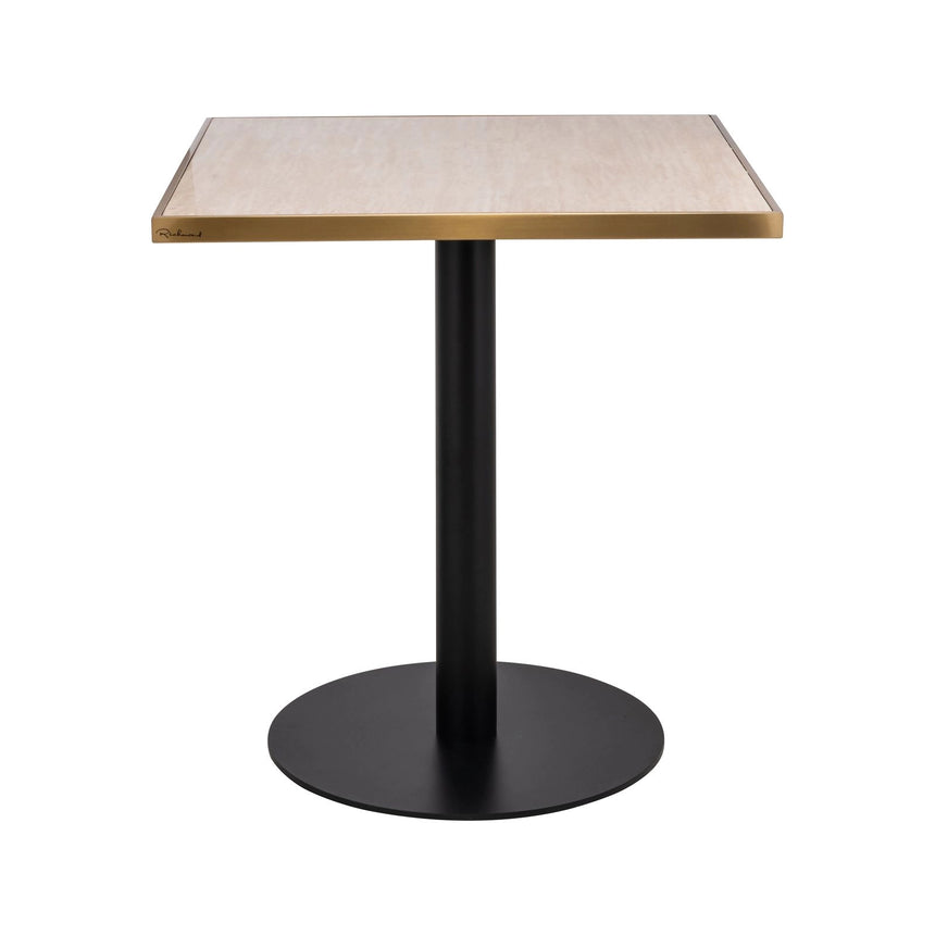 Bistrotisch Brazza aus Edelstahl und Marmorimitat in beige, 70x70x75 cm von Richmond Interiors – Bild 2