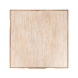 Bistrotisch Brazza aus Edelstahl und Marmorimitat in beige, 70x70x75 cm von Richmond Interiors – Bild 4