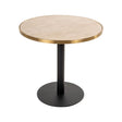 Bistrotisch Brazza aus Edelstahl und Marmorimitat in beige, 80x80x75 cm von Richmond Interiors – Bild 1
