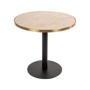 Bistrotisch Brazza aus Edelstahl und Marmorimitat in beige, 80x80x75 cm von Richmond Interiors – Bild 1