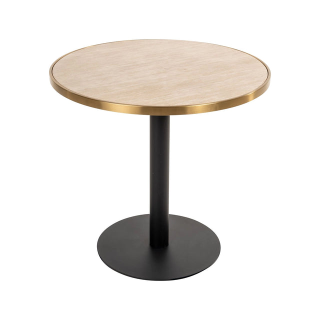 Bistrotisch Brazza aus Edelstahl und Marmorimitat in beige, 80x80x75 cm von Richmond Interiors – Bild 1