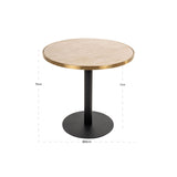 Bistrotisch Brazza aus Edelstahl und Marmorimitat in beige, 80x80x75 cm von Richmond Interiors – Bild 4