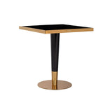 Bistrotisch Can Roca mit Marmorimitat in schwarz/gold, 70x70x76 cm von Richmond Interiors – Bild 1