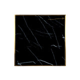 Bistrotisch Can Roca mit Marmorimitat in schwarz/gold, 70x70x76 cm von Richmond Interiors – Bild 2