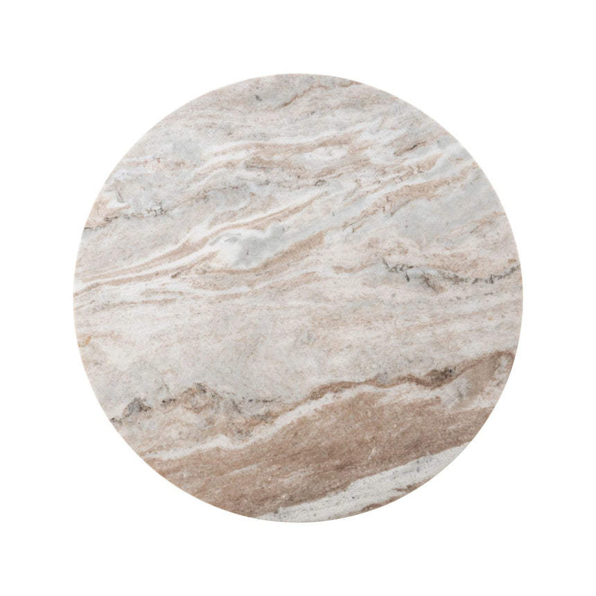 Bistrotisch Nyon aus Eisen und Toronto-Marmor in blush beige, 75x75x76 cm von Richmond Interiors – Bild 2